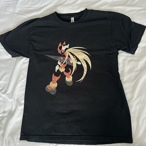 American Apparel Mega Man Zero Graphic T-Shirt Mens Large Black Capcom Gamer Tee
